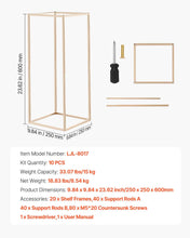 Load image into Gallery viewer, Wedding Flower Stand, 10PCS 60cm Column Flower Stand, Floral Stands with Hidden Screw, Rectangular Cubic Floral Display Rack for Wedding, Party, Birthday, Home, Gold Centerpiece Stands