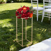 Load image into Gallery viewer, Wedding Flower Stand, 10PCS 60cm Column Flower Stand, Floral Stands with Hidden Screw, Rectangular Cubic Floral Display Rack for Wedding, Party, Birthday, Home, Gold Centerpiece Stands
