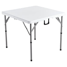 Load image into Gallery viewer, Mahjong Table, Fold-in-Half 4 Player Card Table with Wear-Resistant Green Tabletop, Portable Bi-Folding Square Domino Table with Carrying Handle for Outdoor Camping Picnic Party, 90 x90-inch