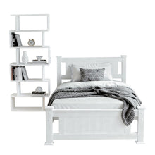 Load image into Gallery viewer, Artiss King Single Bed Frame and Bookshelf - The White Mall