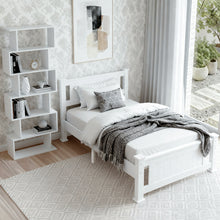 Load image into Gallery viewer, Artiss King Single Bed Frame and Bookshelf - The White Mall