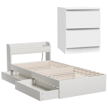 Load image into Gallery viewer, Artiss Single Bed Frame and Bedside Table