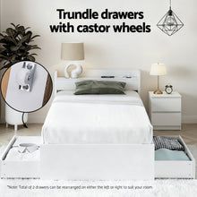 Load image into Gallery viewer, Artiss Single Bed Frame and Bedside Table