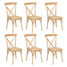 Load image into Gallery viewer, Levede 6X Dining Chairs Cross Back Chair-1973193559771320320