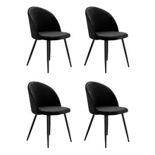 Load image into Gallery viewer, Levede 4x Dining Chairs Kitchen Cafe Black-1975420351026434048