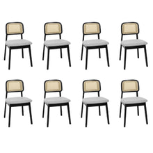 Load image into Gallery viewer, Levede Dining Chair Wood Rattan Armless Black x8-1975420366075596800