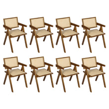 Load image into Gallery viewer, Levede 8x Walnut Wicker Armchair Dining Chair-1975420361625440256
