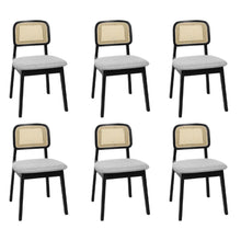 Load image into Gallery viewer, Levede Dining Chair Wood Rattan Armless Black x6-1975420365899436032