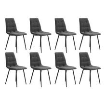 Load image into Gallery viewer, Levede 8x Dining Chairs Kitchen Velvet Grey-1973193557816774656