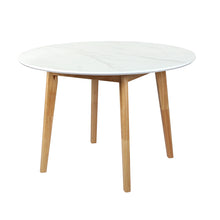Load image into Gallery viewer, Levede Dining Table Round Rubberwood Base 120cm White 120 CM-1973194087205048320