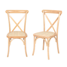 Load image into Gallery viewer, Levede 2X Dining Chairs Cross Back Chair-1973193437708685312
