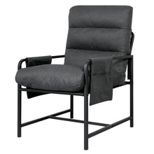 Load image into Gallery viewer, Levede Metal Framed Lounge Chair Linen in Dark Grey-1975420342314864640