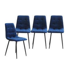 Load image into Gallery viewer, Levede 4x Dining Chairs Kitchen Velvet Blue-1975420493750210561