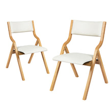 Load image into Gallery viewer, Levede 2x Dining Chairs Foldable PU Beige-1975420497088876545