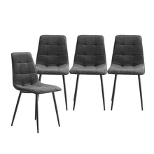 Load image into Gallery viewer, Levede 4x Dining Chairs Kitchen Velvet Grey-1973194074399838209