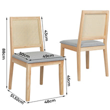 Load image into Gallery viewer, Levede 2x Rattan Dining Chair Solid Wood Lounge-1975420338695180290