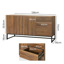 Load image into Gallery viewer, Levede Buffet Sideboard Storage Cabinet Walnut-1973194077474263042