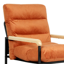 Load image into Gallery viewer, Levede Metal Framed Lounge Chair Velvet in Orange-1975420342130315267