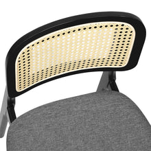 Load image into Gallery viewer, Levede 2x Dining Chair Wood Rattan Armless Black-1975420339055890435