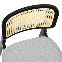 Load image into Gallery viewer, Levede Dining Chair Wood Rattan Armless Black x4-1975420365727469571