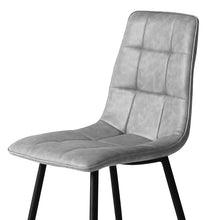 Load image into Gallery viewer, Levede 4x Dining Chairs Kitchen Chair Grey Faux Leather-1973194074773131269