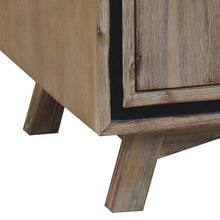 Load image into Gallery viewer, TV Cabinet with 2 Storage Drawers Cabinet Solid Acacia Wooden Entertainment Unit in Sliver Bruch Colour
