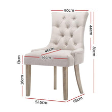 Load image into Gallery viewer, 2 Modern Provincial Cream Beige Dining Chairs-Dining Chairs-The White Mall