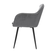 Load image into Gallery viewer, 2x Sleek Grey Velvet Dining Chairs-The White Mall-The White Mall