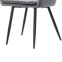 Load image into Gallery viewer, 2x Sleek Grey Velvet Dining Chairs-The White Mall-The White Mall