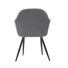 Load image into Gallery viewer, 2x Sleek Grey Velvet Dining Chairs-The White Mall-The White Mall
