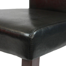 Load image into Gallery viewer, 2x Wooden Frame Black Leatherette Dining Chairs-Furniture-The White Mall