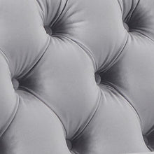 Load image into Gallery viewer, 3 Seater Sofa Classic Button Tufted Lounge in Grey Velvet Fabric-Furniture-The White Mall