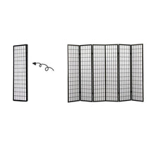 Load image into Gallery viewer, 6 Panel Free Standing Foldable Room Divider, Privacy Screen With Black Frame-The White Mall-The White Mall