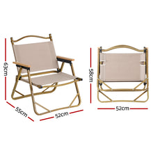 Load image into Gallery viewer, Gardeon Outdoor Camping Chairs Portable Folding Beach Chair Aluminium Furniture