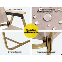Load image into Gallery viewer, Gardeon Outdoor Camping Chairs Portable Folding Beach Chair Aluminium Furniture