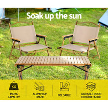 Load image into Gallery viewer, Gardeon 2PC Outdoor Camping Chairs Portable Folding Beach Chair Aluminium Furniture