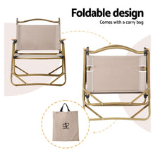 Load image into Gallery viewer, Gardeon 2PC Outdoor Camping Chairs Portable Folding Beach Chair Aluminium Furniture