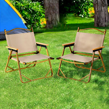 Load image into Gallery viewer, Gardeon 2PC Outdoor Camping Chairs Portable Folding Beach Chair Aluminium Furniture