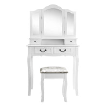Load image into Gallery viewer, Artiss Dressing Table with Mirror - White-Furniture-The White Mall