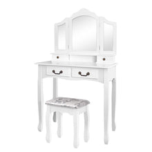 Load image into Gallery viewer, Artiss Dressing Table with Mirror - White-Furniture-The White Mall