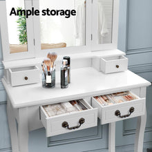 Load image into Gallery viewer, Artiss Dressing Table with Mirror - White-Furniture-The White Mall