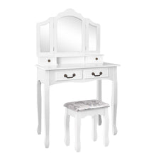 Load image into Gallery viewer, Artiss Dressing Table with Mirror - White