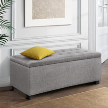 Load image into Gallery viewer, Artiss Large Fabric Storage Ottoman - Light Grey-The White Mall