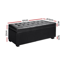 Load image into Gallery viewer, Artiss PU Leather Storage Ottoman - Black-Furniture-The White Mall