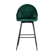 Load image into Gallery viewer, Artiss Set of 2 Bar Stools Kitchen Stool Dining Chairs Velvet Chair Barstool Green Mesial