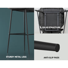 Load image into Gallery viewer, Artiss Set of 2 Bar Stools Kitchen Stool Barstool Dining Chairs Leather Black Kingsley