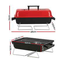 Load image into Gallery viewer, Grillz Charcoal BBQ Portable Grill Camping Barbecue Outdoor Cooking Smoker