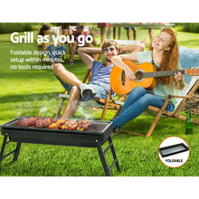 Load image into Gallery viewer, Grillz Charcoal BBQ Grill Smoker Portable Barbecue Outdoor Foldable Camping