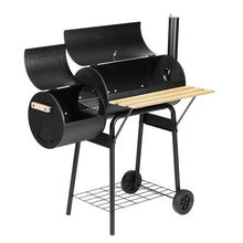 Load image into Gallery viewer, Grillz 2-in-1 Offset BBQ Smoker - Black