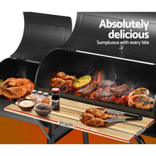 Load image into Gallery viewer, Grillz 2-in-1 Offset BBQ Smoker - Black